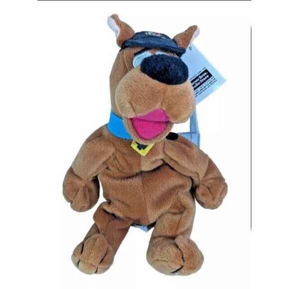 Warner Bros. Scooby Doo Baseball Pizza Hat Bean Bag Plush Tag 1990 10-in Gift - Picture 1 of 5